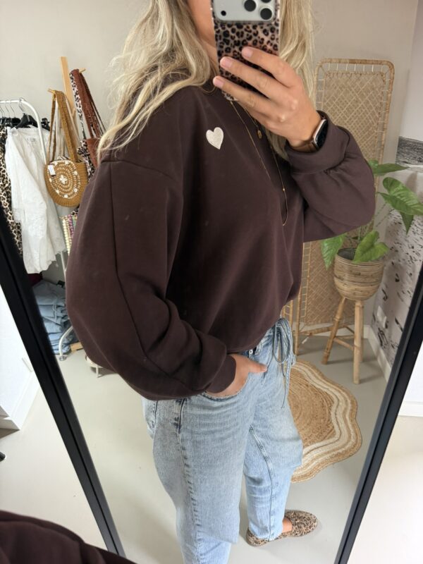 Sweater 'Rue Saint-Honoré - Bruin/Bordeaux/Rood