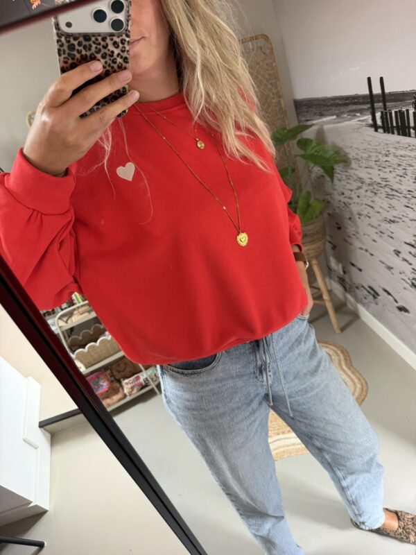 Sweater 'Rue Saint-Honoré - Bruin/Bordeaux/Rood