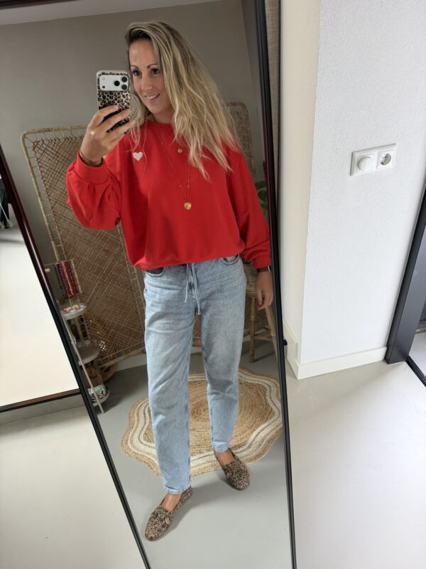 Sweater 'Rue Saint-Honoré - Bruin/Bordeaux/Rood