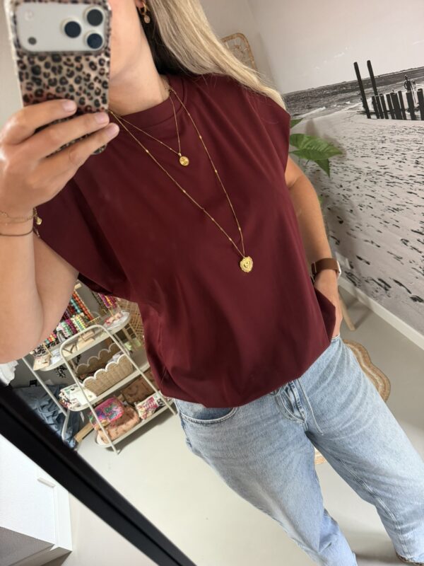Top - Rood/Bruin