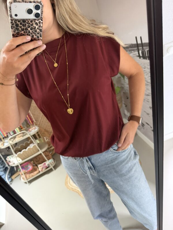 Top - Rood/Bruin