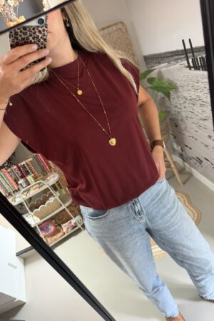 Top - Rood/Bruin