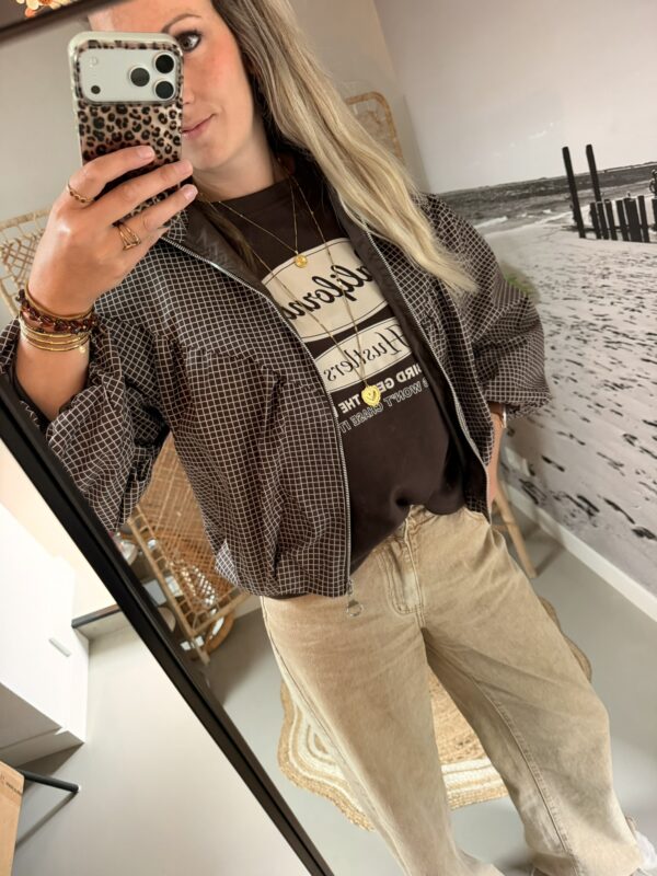 Ruitjes jacket - Bruin/Beige