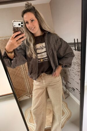 Ruitjes jacket - Bruin/Beige