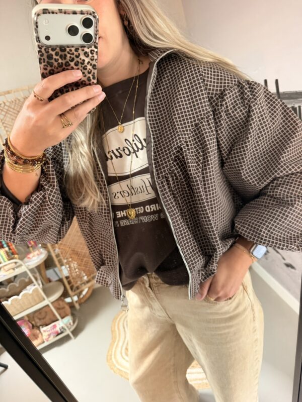 Ruitjes jacket - Bruin/Beige