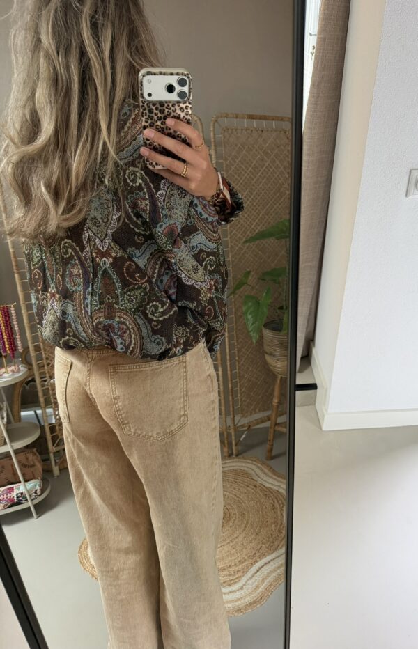 Bomberjasje met Paisleyprint - Bruin/Multicolour