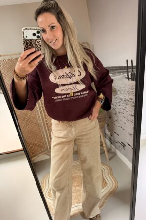 Sweater/Longsleeve ‘Stars’ California – Bordeaux