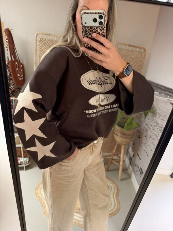 Sweater/Longsleeve ‘Stars’ California – Bordeaux