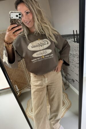 Sweater/Longsleeve ‘Stars’ California – Taupe