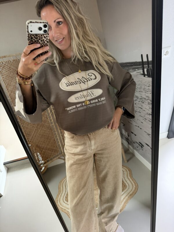 Sweater/Longsleeve ‘Stars’ California – Taupe