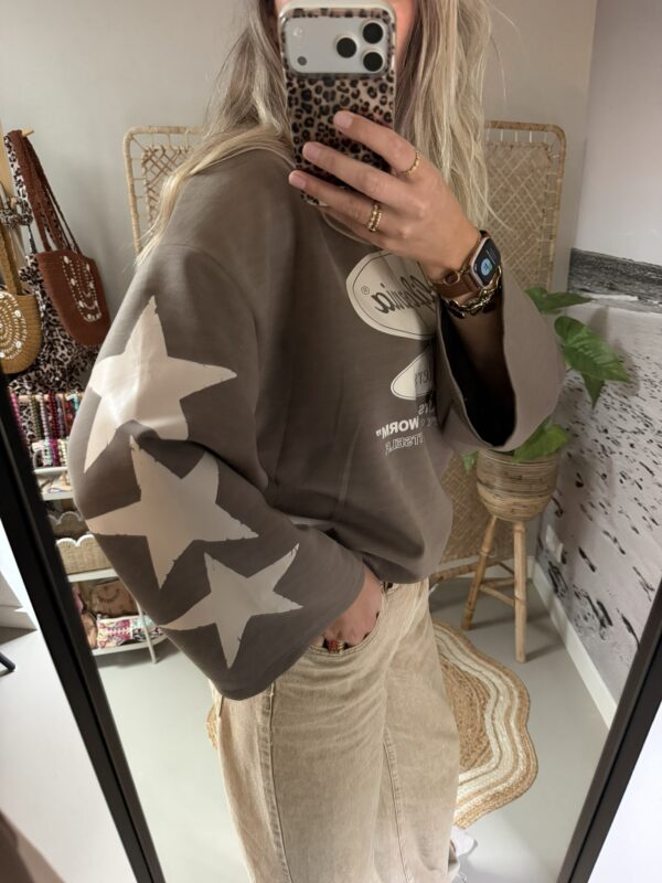 Sweater/Longsleeve ‘Stars’ California – Taupe