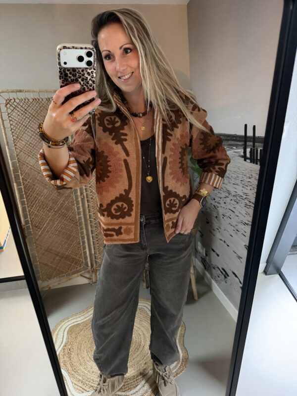 Uniek jasje “Boho” - Beige/Bruin/Taupe/Roest