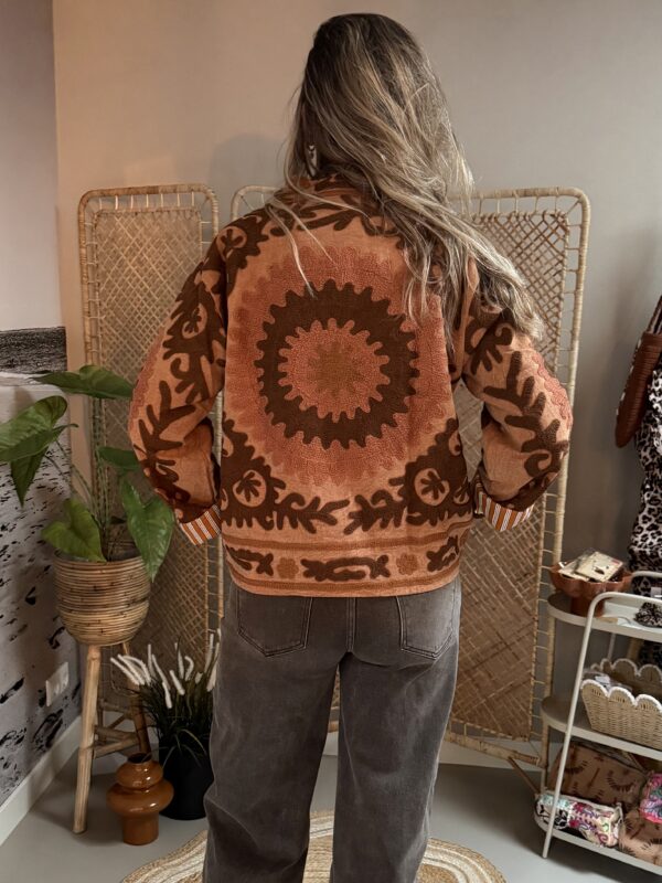 Uniek jasje “Boho” - Bordeaux/Bruin