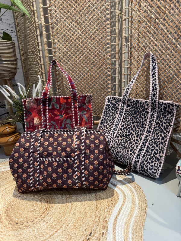 Velvet Shopper - Panter/Brown/Pink
