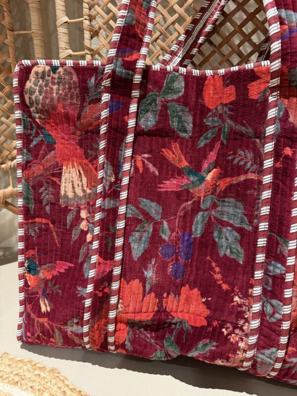 Velvet Shopper - Bordeaux/Multicolour