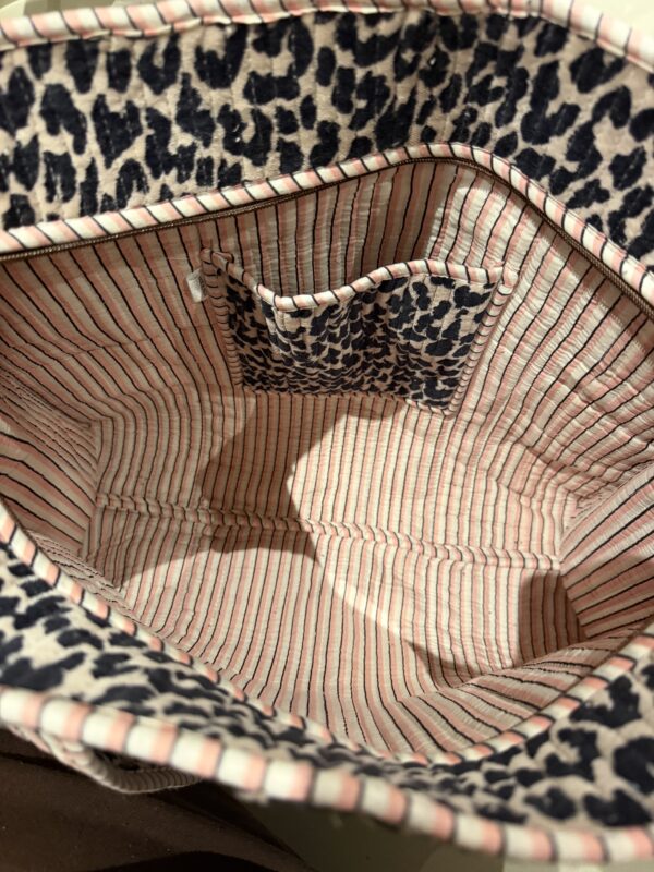 Velvet Shopper - Panter/Brown/Pink