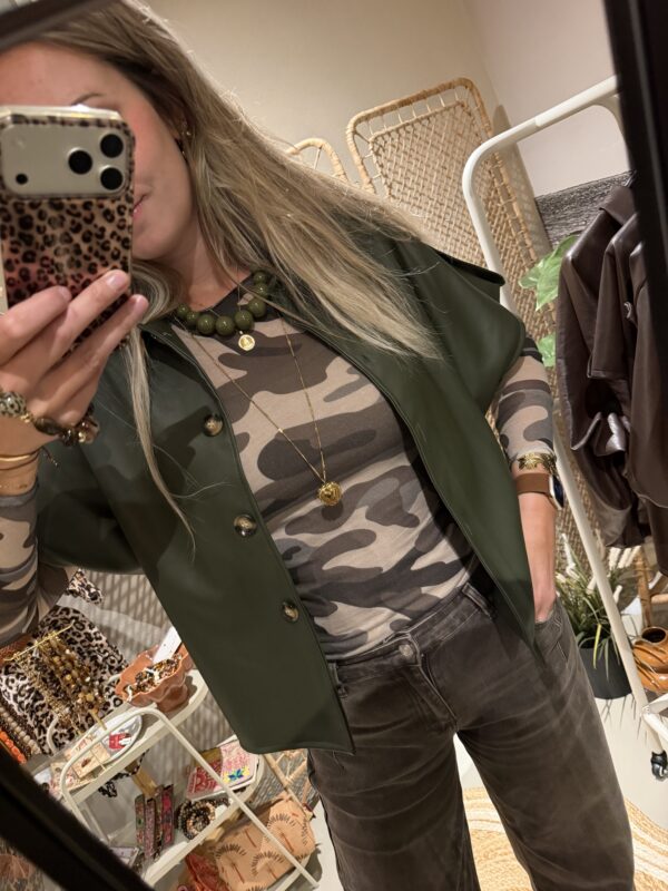 Cashmere top - Army