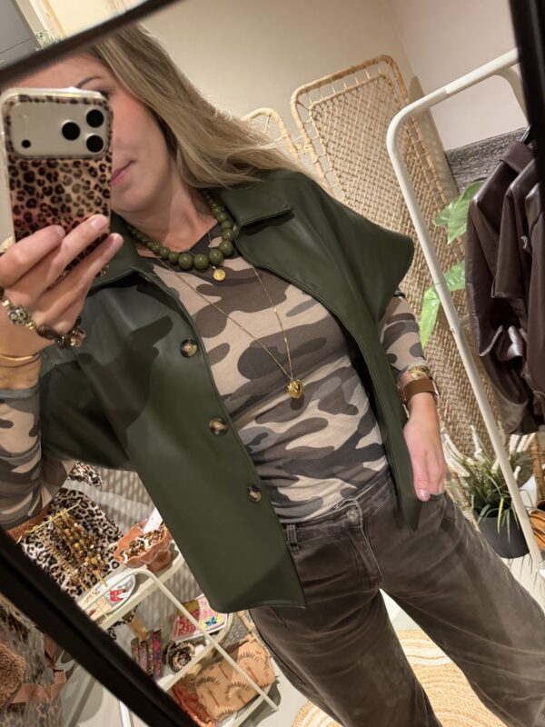 Cashmere top - Army