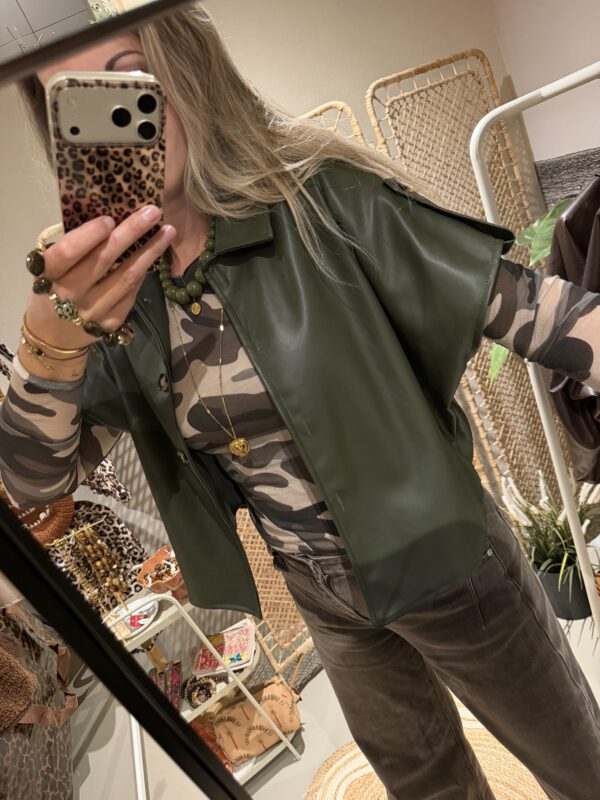 Cashmere top - Army
