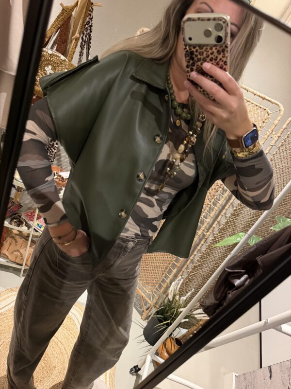 Cashmere top - Army