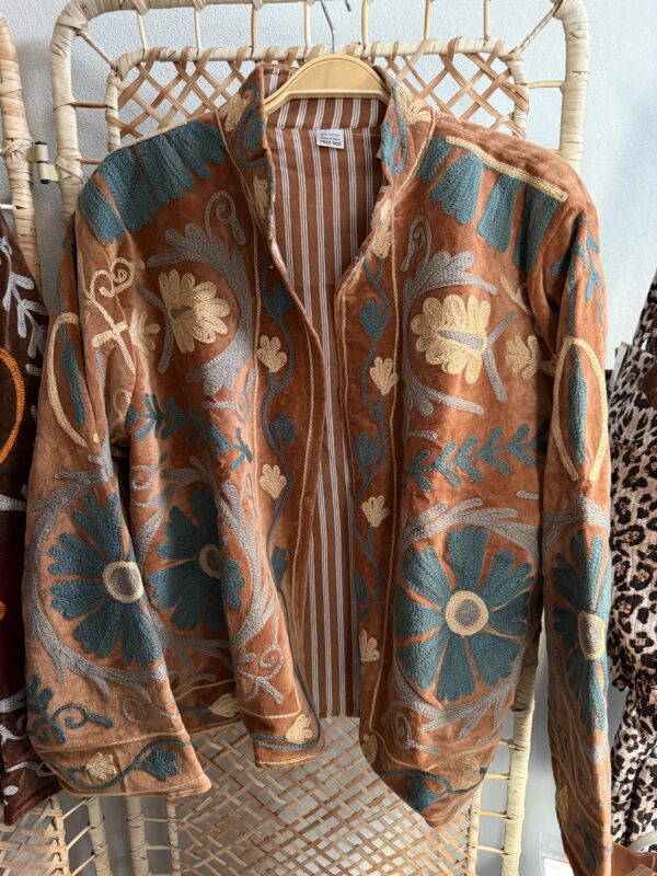 Uniek jasje “Boho” - Camel/Blauw/Beige