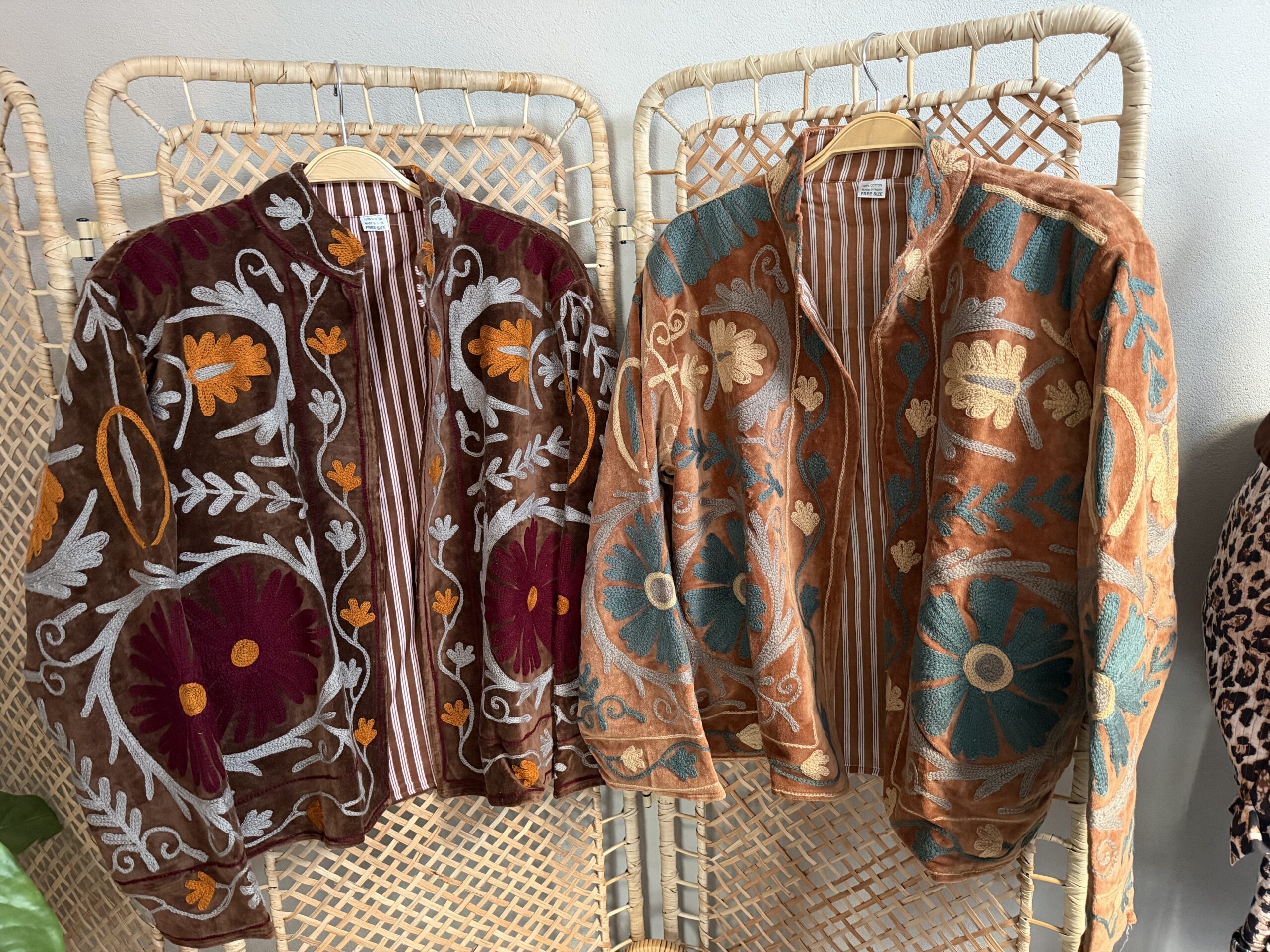 Uniek jasje “Boho” - Camel/Blauw/Beige - Afbeelding 5