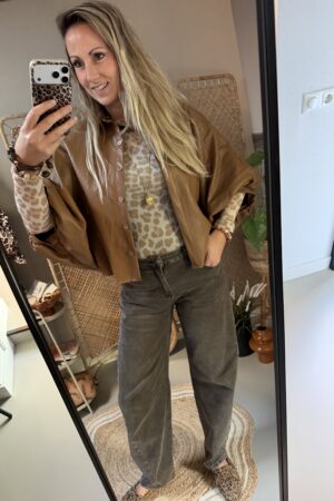 Cashmere top - Panter beige